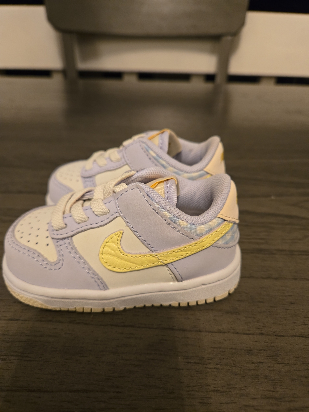 Nike Dunk Low Easter Toddler Size 4c FJ4643-536 Oxygen Purple Citron Gingham